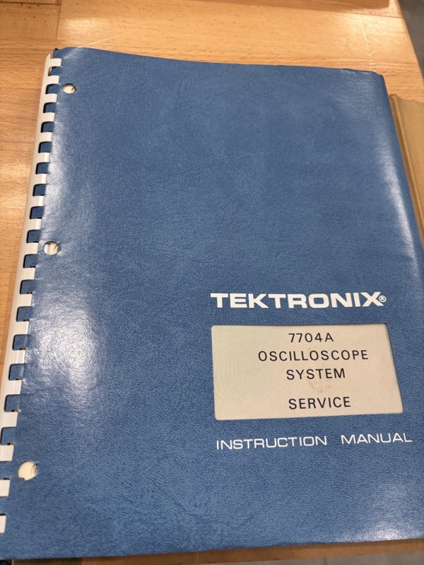 Tektronix 7704A Oscilloscope System Service Manual Original Vintage