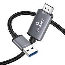 USB to HDMI Adapter Cable 6FT, 1080P 60Hz USB A 3.0 to HDMI Adapter for Monit...