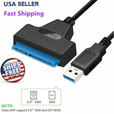 #ad USB 3.0 to 2.5quot; SSD SATA III Hard Drive Adapter Cable UASP SATA HDD to USB 3.0 $3.99