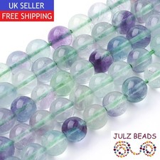 Fluorite Gemstone Round Beads - Natural Crystals - 6mm Dia - 1 Strand (60pcs)