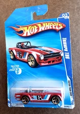 2010 Hot Wheels TRIUMPH TR6 #131/240 Dark RED FASTER THAN EVER '10 3/10 1:64 FTE