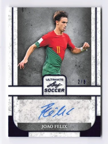 2022 Leaf Ultimate Soccer #BA-JF1 Joao Felix 2/8 Base Auto Navy Parallel