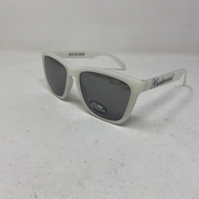 KNOCKAROUND SUNGLASSES ACE ON BASE PEARL WHITE W/ GRAY MIRROR LENS R354