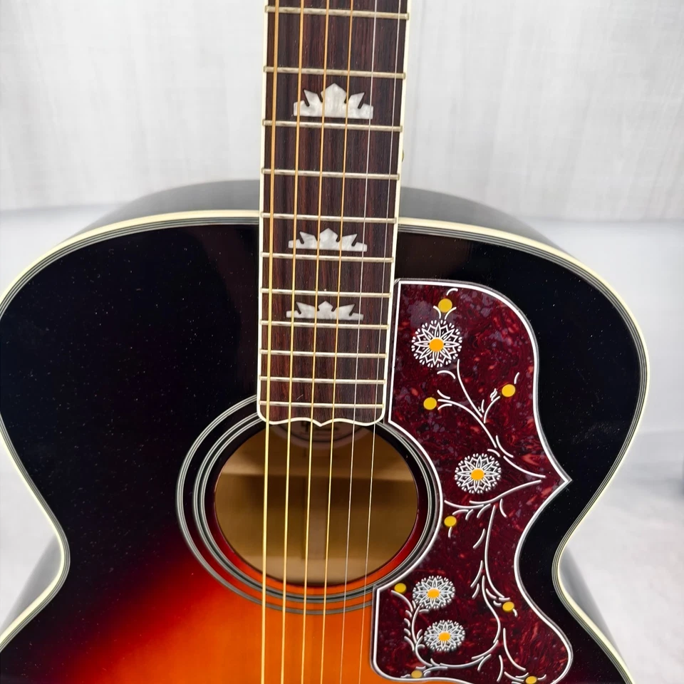 Brown J200VS acoustic guitar with black fretboard and rosewood body 6 strings - Image 4 of 4
