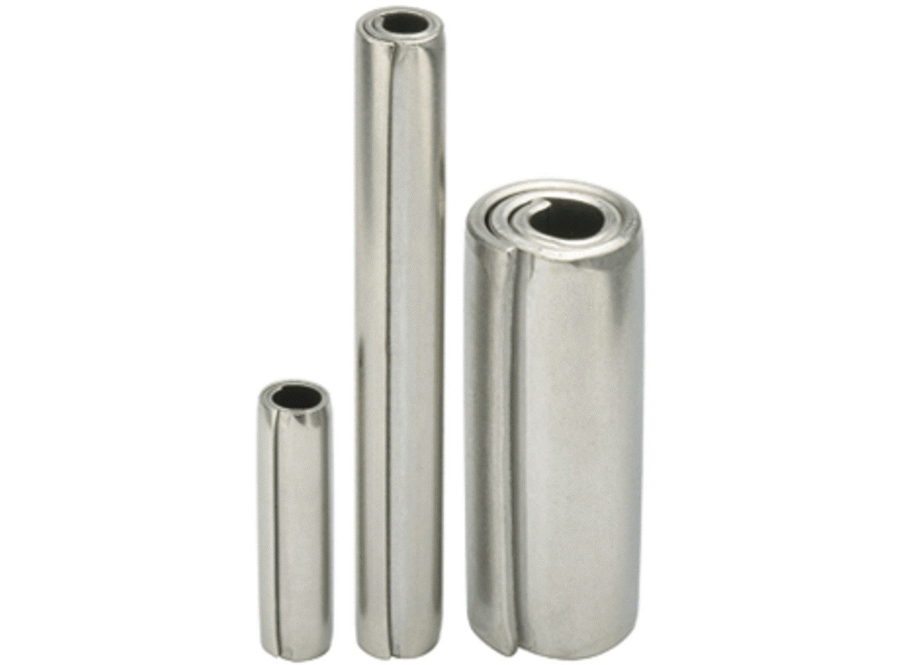 6  SPIRAL COILED HARDENED SS 3/32" x 7/16" ROLL PINS Mil Spec MADE IN USA