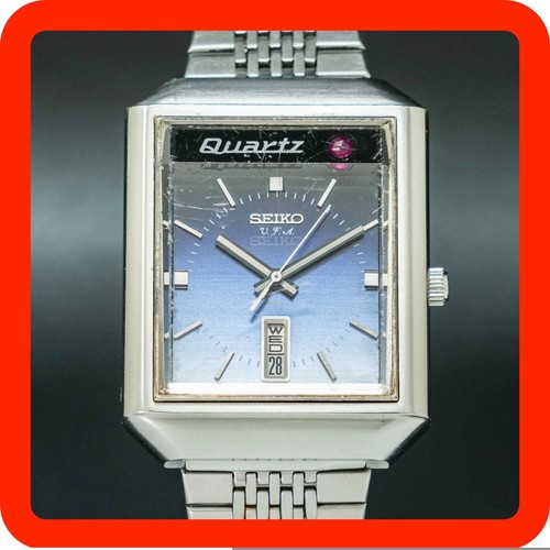 Vintage 1973 Seiko V.F.A 3923-5010 Second Flash Square Herrenuhr