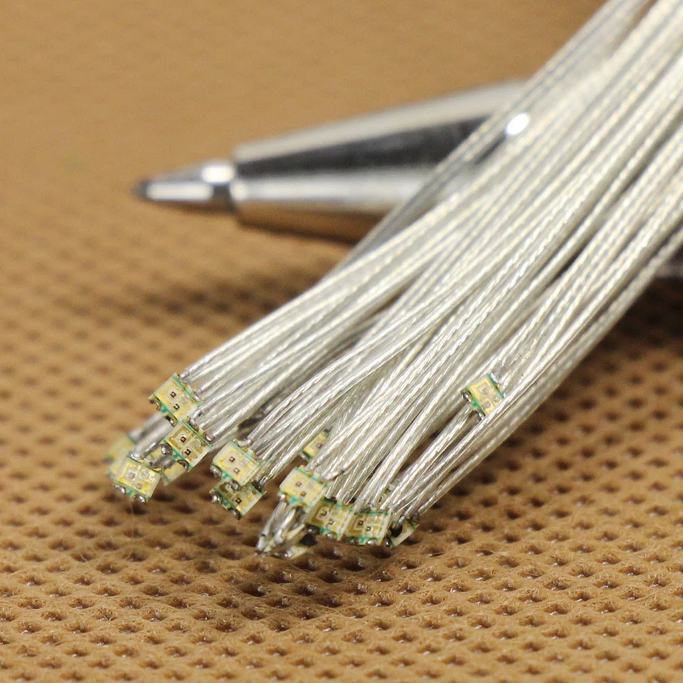 T0603RGY 20pcs Pre-soldered micro litz Wire Red Green Yellow SMD LED 0603 Light - Image 3 of 4