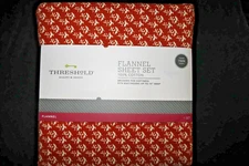 Threshold flannel sheet set - Burnt Orange Patterned TWIN NIP 