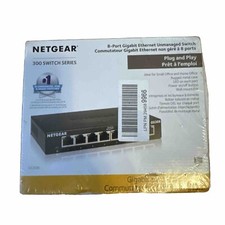 NETGEAR 8-Port Gigabit Ethernet Unmanaged Switch GS308 - Home Network Black