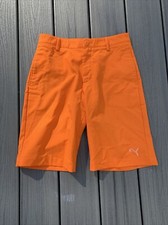 Puma Boy  s Sz L 28 Dry Cell Golf Shorts Sport Lifestyle Orange Ricky Fowler