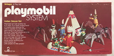 INDIAN DELUXE PLAYMOBIL # 025 SCHAPER HORSES 1974 SET NATIVO AMERICANO GEOBRA 99%