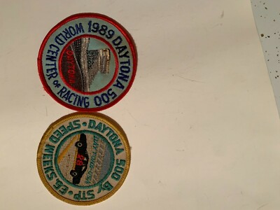 TWO  DAYTONA 500   RACING PATCHES 1989 and 1993  DAYTONA EMBROIDERED PATCHES
