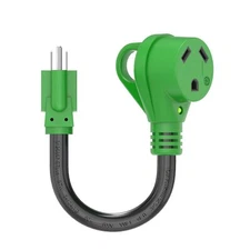 30 Amp to 110 Volt RV Adapter Cord 12 Inch NEMA 5-15P to NEMA TT-30R Electric...