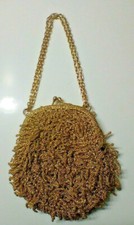 Vintage Walborg gold curly chains purse Italy