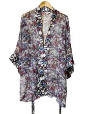 Vintage 90s Victoria's Secret Gold Label Sheer Floral Robe Lounge One Size