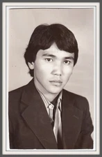 Student Handsome young man attractive boy teen Asian guy Nice hair vintage photo