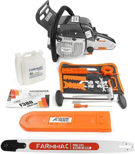 Motosega a gas 92cc con catena barra 28'' compatibile con MS660 per fresa taglio legno - Foto 10 di 16