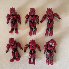 Mega Bloks Construx halo red elite LOOSE FIGURES bundle of 6 from GRN08