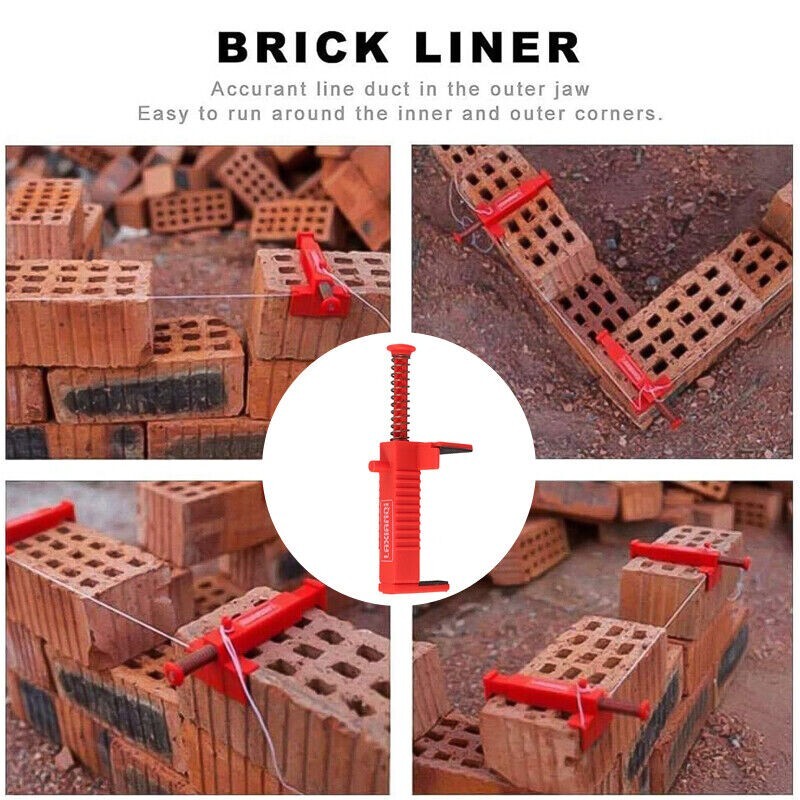 4xBrick Liner Clamps Runner Wire Drawer Bricklaying Tool for Brick