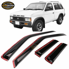 Fits 90-95 Nissan Pathfinder In Channel Acrylic Window Visor Rain Sun Deflector