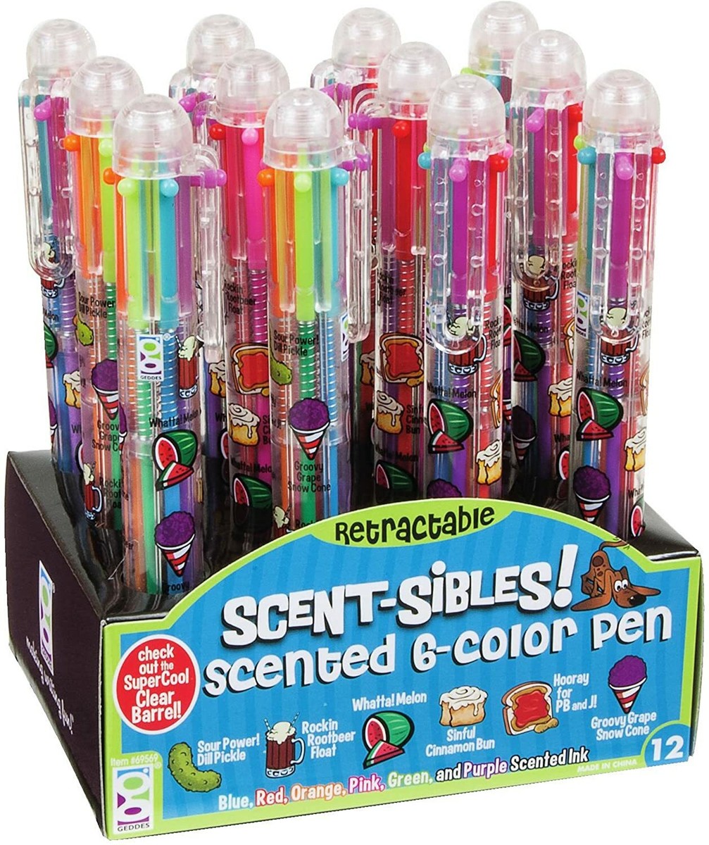 Scent-Sibles 6-Color Multicolor Pen Set With Scented Ink (Pack of