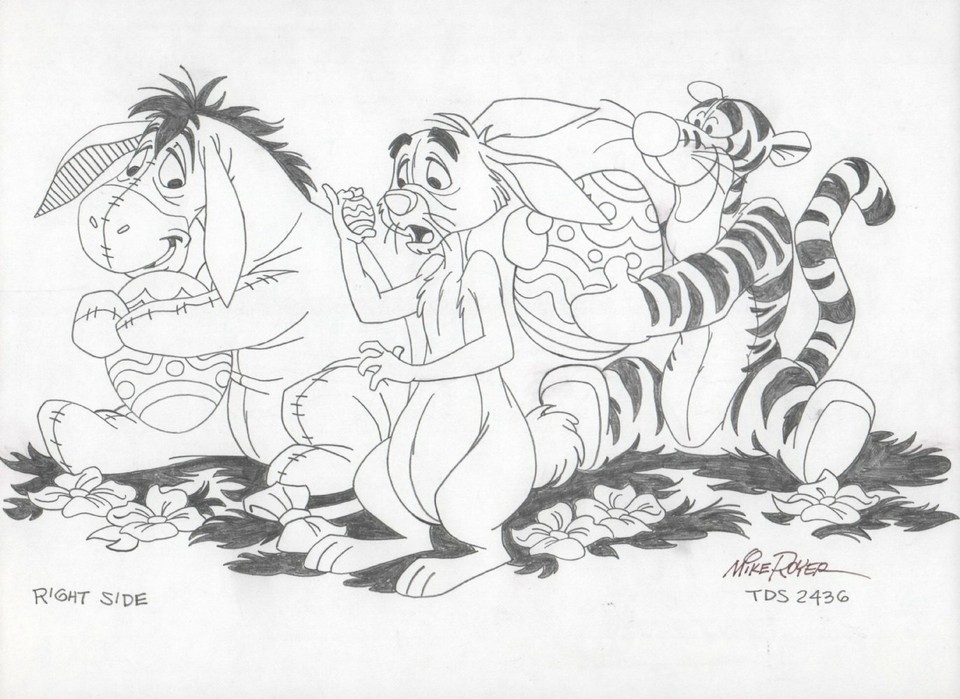 Winnie-the-Pooh Disney Pencil Concept Art - Tigger the Tiger 2436 by Mike Royer Comic Art