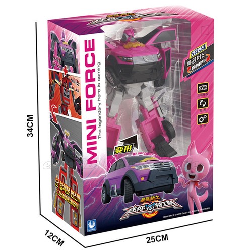 Mini Force 2021 Trans Pink Ranger Lucy Bot Transforming Robot SUV Car Toy - Picture 10 of 10