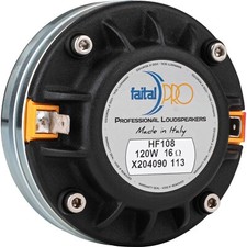 Faital Pro HF108 1" Compression Horn Driver Neodymium FaitalPro 109dB 16ohm