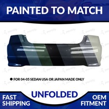 New Painted To Match 2004-2005 Honda Civic Sedan Unfolded Rear Bumper