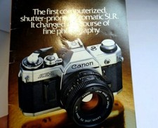 "Canon AE-1 NEW GENERATION" camera Brochure Accessory Chart Guide English E