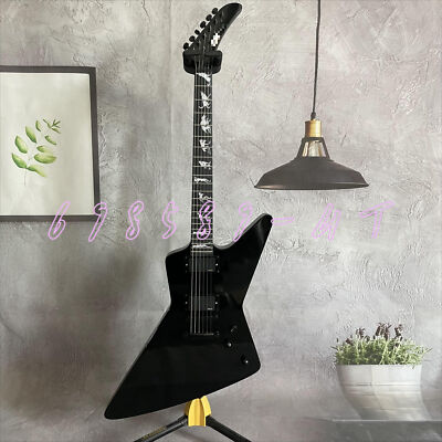 #ad Black Explorer Electric Guitar Wolf man HH Pickups Black Hardware Mahogany Body $279.00