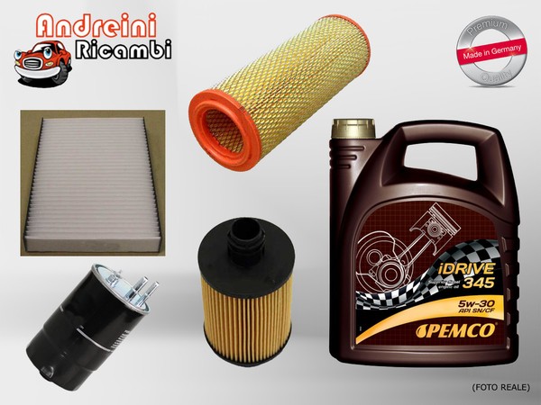 Set Service 4 Filter Und ÖL Lancia Musa 1.6 Multijet Von 2008->-image