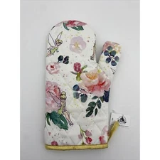 Disney Parks Kitchen Tinkerbell Pink Flowers Floral Tink Oven Mitt Pot Holder