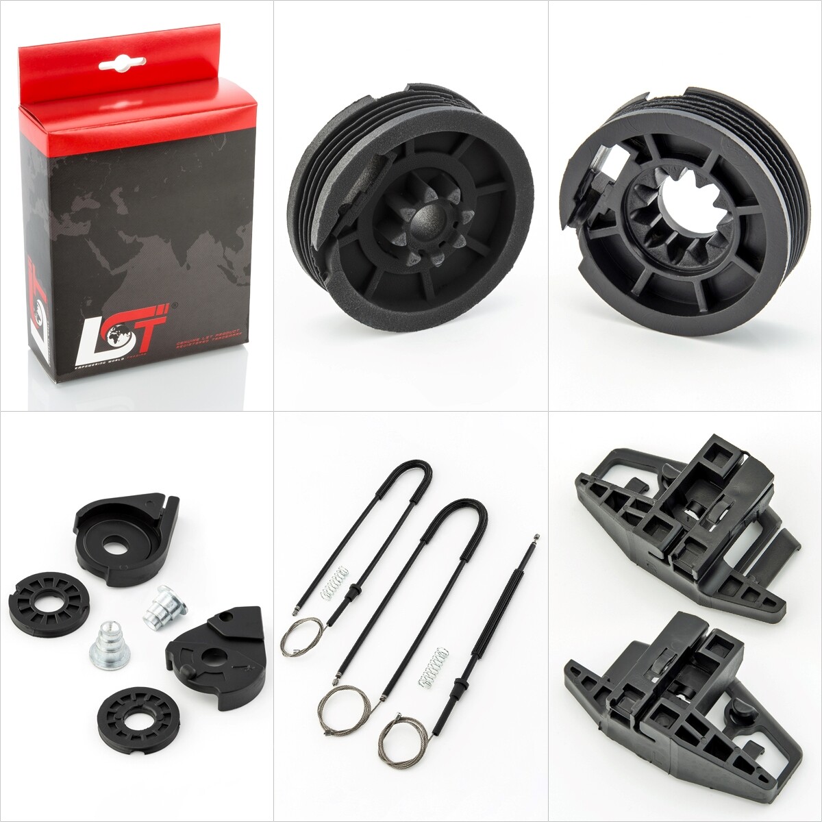 Window Regulator Repair Kit Front Left + Right For Peugeot 206 Hatchback *New*