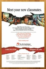 2008 The Art Institutes Vintage Print Ad/Poster Video Game Design School College