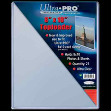 Ultra Pro Toploader 8"x10" Clear Card Photo Holder 25 Pack - Case Top Loader CDG