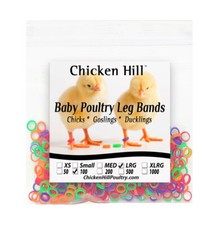 Chick Leg Bands 4 colors 5/16" Size 5 Poultry Chickens Ducks Geese Game Birds