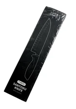 Home Hero Santoku 7” in  Knife With Sheath Sealed Kitchen Black