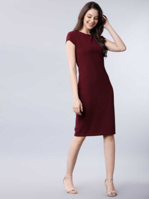 Fours A-line Maroon Dress | eBay Australia