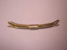 1-15/16" Decorated Ends Gold Tone Vintage MASTER Collar Bar L114