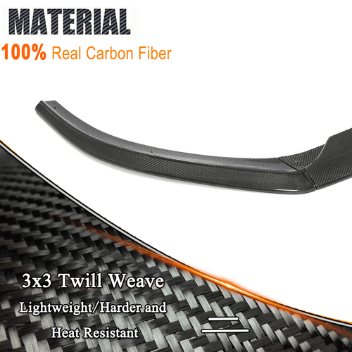 For Audi A5 Sline S5 12-16 Real Carbon Fiber Front Bumper Lip Spoiler Splitters - Picture 9 of 12