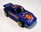 Vintage Hot Wheels REVEALERS Blue Porsche 930 1/64 Diecast Neon Ultra Hots