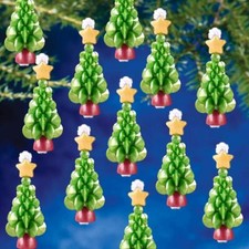 Mini Christmas Trees Ornament Kit - Set of 24 Ornaments - NEW