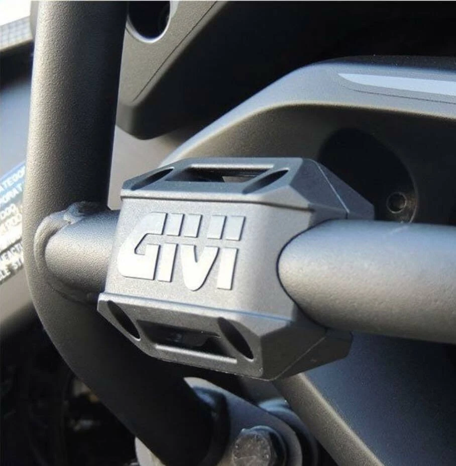 Motorcycle Engine Crash Bar Nylon Sliders Bumpers-Pair Black/Silver Givi Z2159R - image 4 of 4