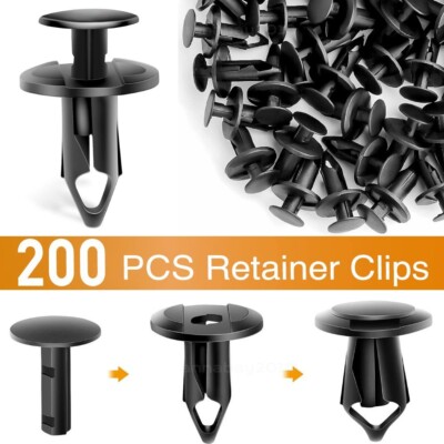 Plastic Rivets 8mm Car Bumper Fender Fasteners: Black Auto Retainer Clips, Available In Packs Of 10 200, Lightweight For Daily Use From Homepro15, $3.03 - Foto 2