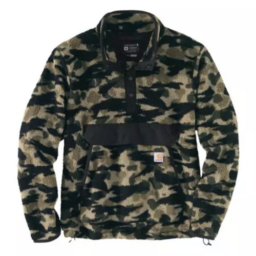 Mens Carhartt Fleece Jacket Size L Camo 
