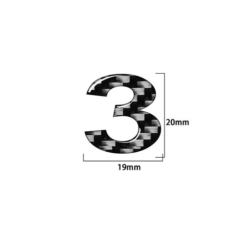 1pcs Real Soft Carbon Fiber Car DIY Letter/Number Decals Sticker Trim - Picture 43 of 75