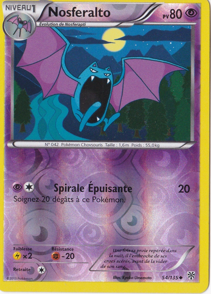 Nosferalto Reverse-N&B:Tempête Plasma-54/135-Carte Pokemon Française