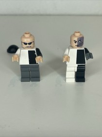 Lego Batman DC Comics Two-Face Minifigure 7781 Black Stripe Hips And Henchman!
