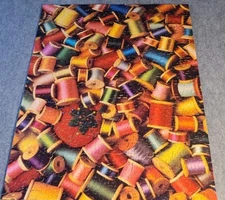 Vintage Springbok Puzzle Sew What COMPLETE Thread Wooden Spools Pincushion